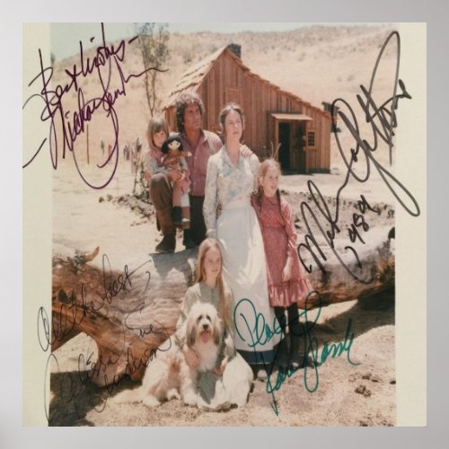 little house on the prairie signed poster