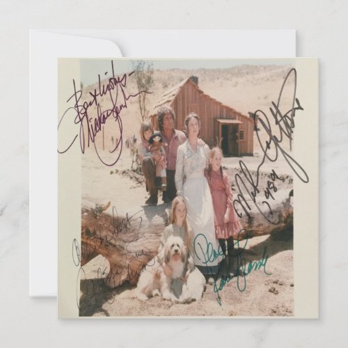 little house on the prairie signed thank you card