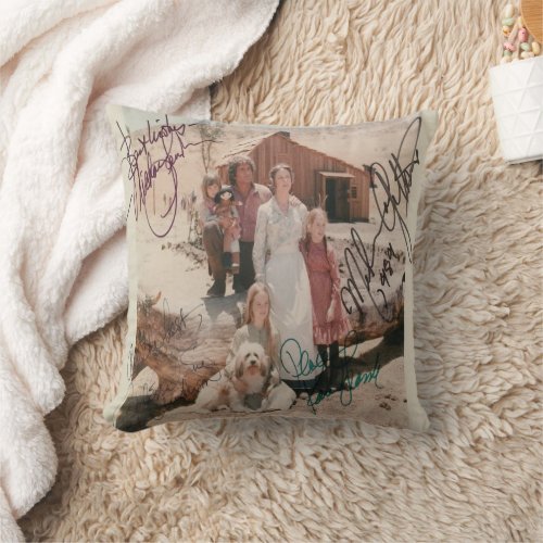 little house on the prairie signed throw pillow