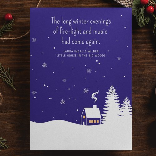 Little House on the Prairie Whimsical Christmas Holiday Card
