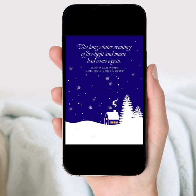 Little House on the Prairie Winter Quote Christmas Holiday Card (Front Digital)