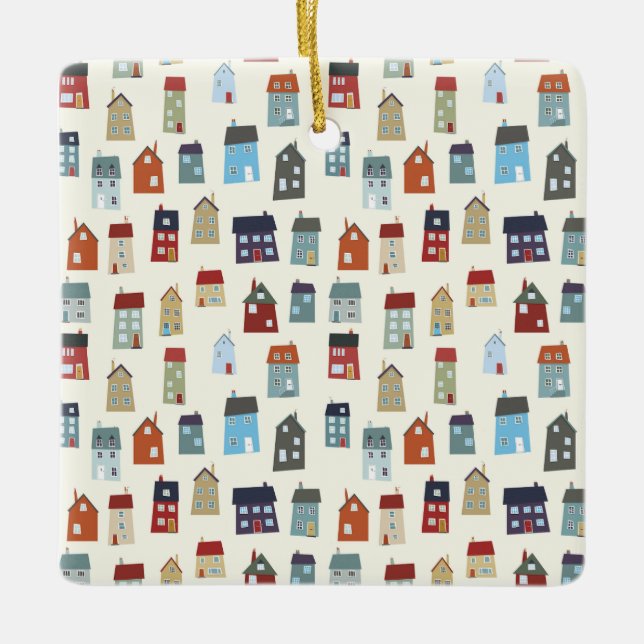 LITTLE HOUSES CERAMIC ORNAMENT (Front)