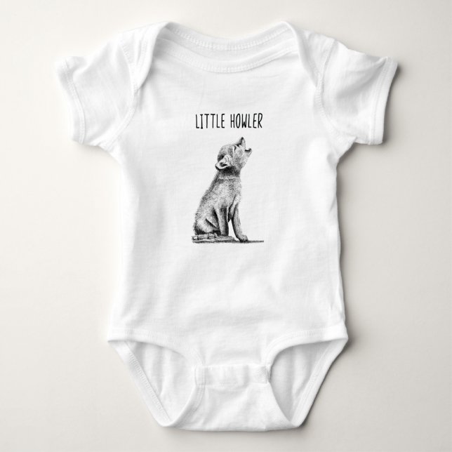 Little Howler Wolf Cub Baby Suit Bodysuit (Front)