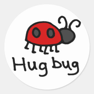 Little Hug Bug Classic Round Sticker