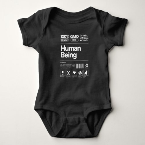 Little human being  baby bodysuit