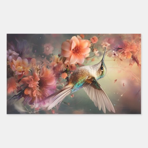 Little Hummingbird Rectangular Sticker