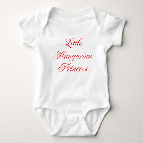 Little Hungarian Princess Baby Bodysuit