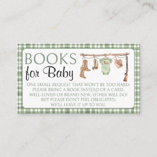 Little Hunter Baby Shower Books for baby Enclosure Card