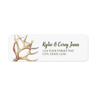 Little Hunter Deer or Duck Hunting Camo Boy Label