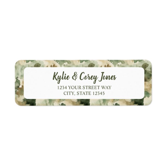 Little Hunter Duck Deer Hunting Camo Boy Label (Front)