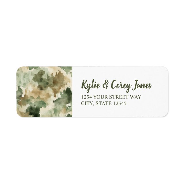 Little Hunter Duck Deer Hunting Camo Boy Label (Front)