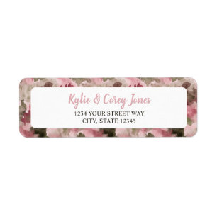 Little Hunter Duck Hunting Camo Girl Baby Shower Label