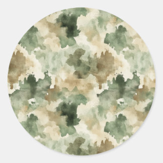 Little Hunter Duck or Deer Hunting Camo Boy Classic Round Sticker