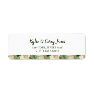 Little Hunter Duck or Deer Hunting Camo Boy Label