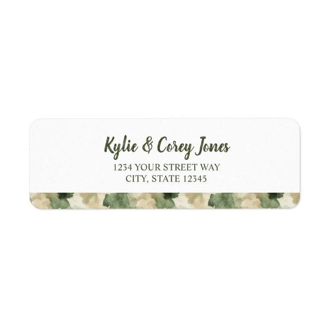Little Hunter Duck or Deer Hunting Camo Boy Label (Front)