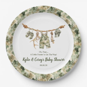 Little Hunter Duck or Deer Hunting Camo Boy Paper Plates