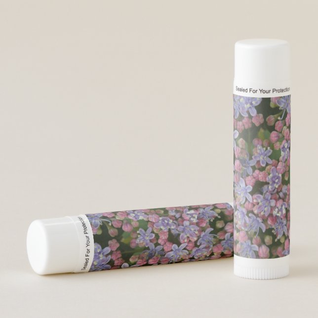 Little Hydrangea Flowers Pattern Lip Balm (Front)