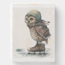 Little Ice Skater Wooden Box Sign