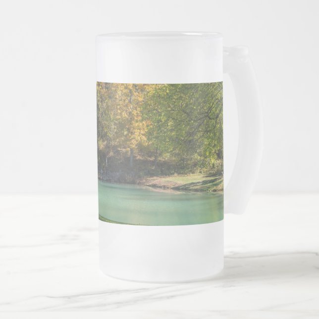 Little Indian Goldie Frosted Glass Beer Mug (Front Right)