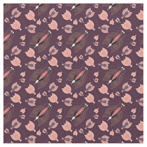 Little insect moth illustration dark pattern fabric