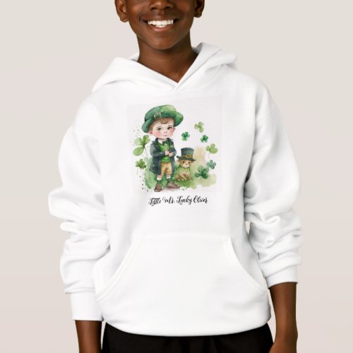 Little Irich Boy  Puppy Custom Name Hoodie