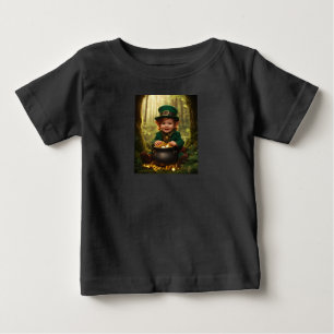 Little Irish Leprechaun & Gold Cauldron Baby T-Shirt