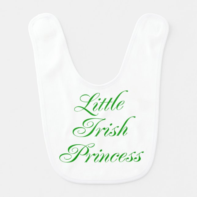 Little Irish Princess Baby Bib (Front)