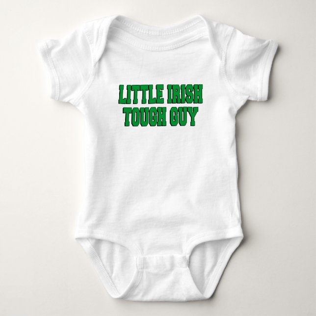 Little Irish Tough Guy Baby Bodysuit (Front)