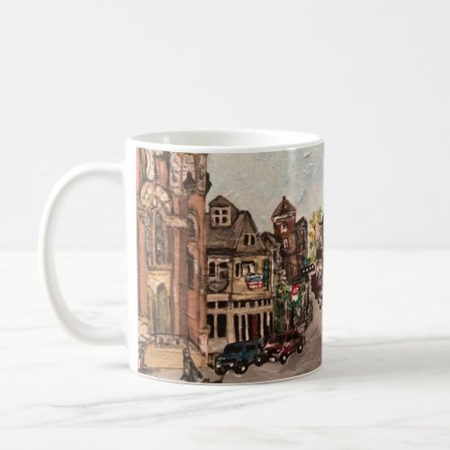 Little Italy Cleveland Ohio Painting on a mug