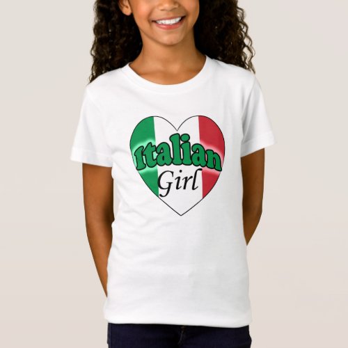 Little Italy Love _ Italian Girl Heart T_Shirt