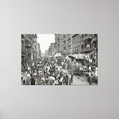Little Italy _ Mulberry Street _ New York 1900 Canvas Print