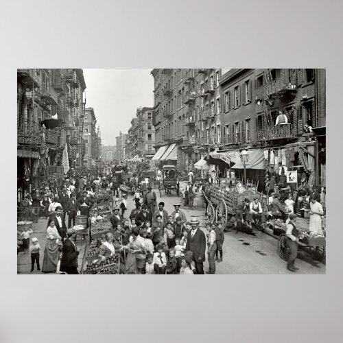 Little Italy _ Mulberry Street _ New York 1900 Poster