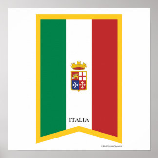 Little Italy New York City Italian Flag Poster