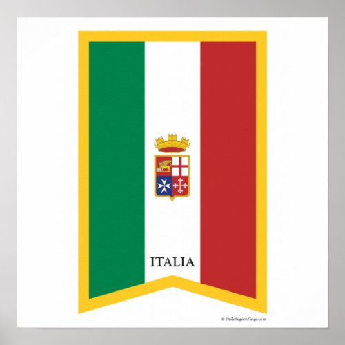 Little Italy New York City Italian Flag Poster