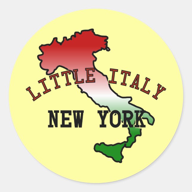Little Italy New York Classic Round Sticker (Front)