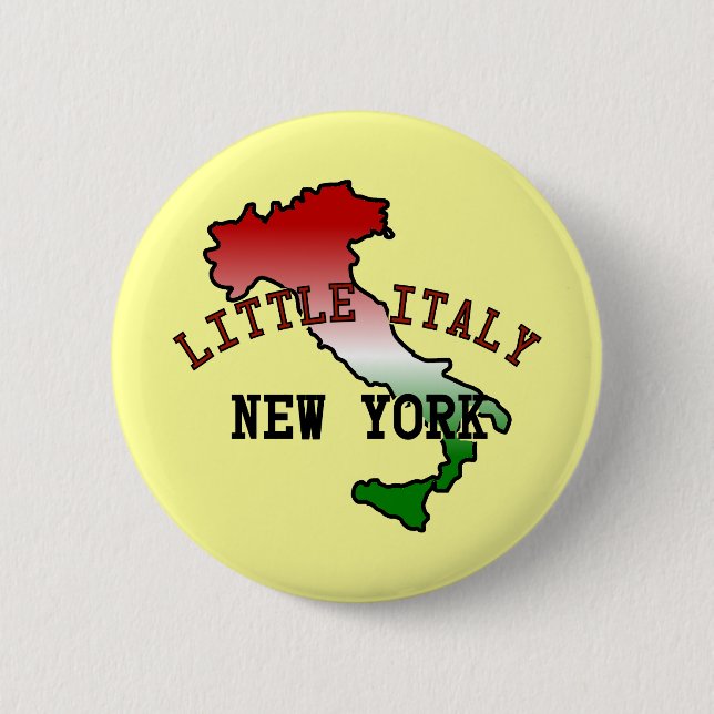Little Italy New York Pinback Button (Front)