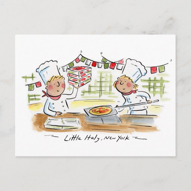 Little Italy, New York Postcard (Front)