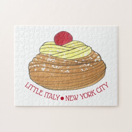 Little Italy NYC Italian Bakery Zeppole Pastry Jigsaw Puzzle