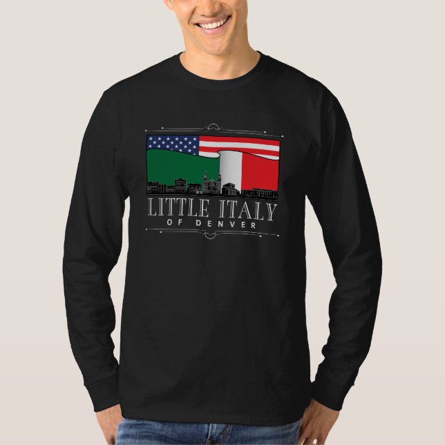 Little Italy of Denver Classic BLACK Long Sleeve T-Shirt (Front)