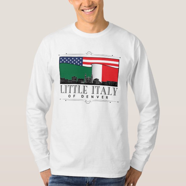 Little Italy of Denver Classic WHITE Long Sleeve T-Shirt (Front)