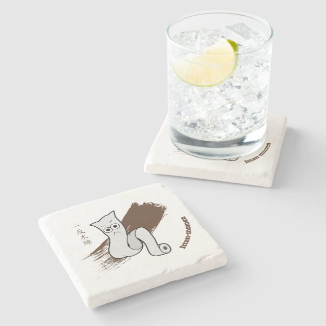 Little Ittan-momen Yokai Stone Coaster (Side)