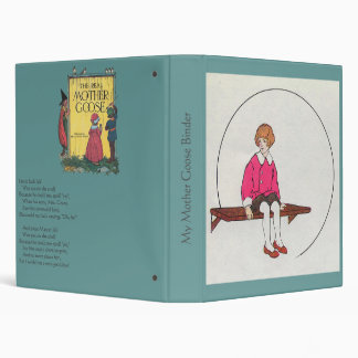 Little Jack Jelf, Mother Goose Nursery Rhyme 3 Ring Binder