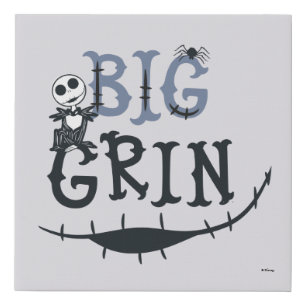 Little Jack Skellington - Big Grin Faux Canvas Print