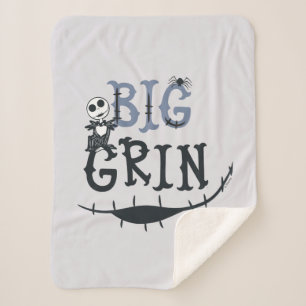 Little Jack Skellington - Big Grin Sherpa Blanket