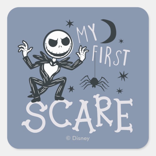 Little Jack Skellington - My First Scare Square Sticker (Front)