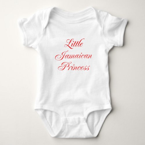 Little Jamaican Princess Baby Bodysuit