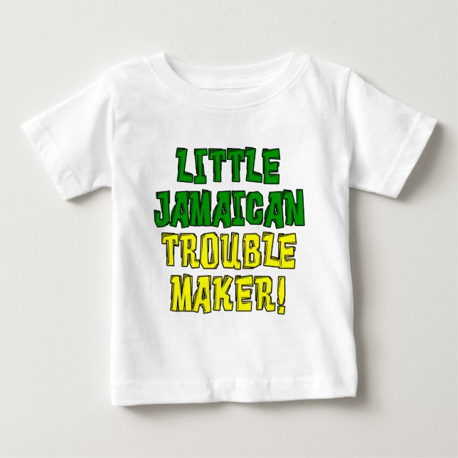 Little Jamaican Trouble Maker Baby T-Shirt (Front)
