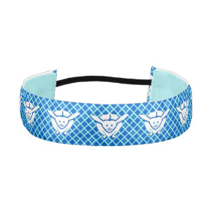Little Japanese rabbit, blue background Athletic Headband