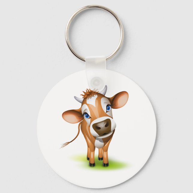 Little jersey cow keychain (Front)