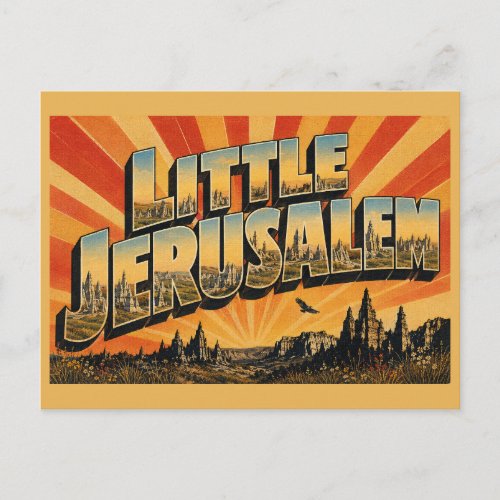 Little Jerusalem Kansas Chalk Spires Prairie Art Postcard